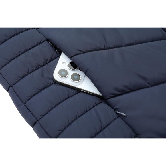 Women's Waterproof Thickened Long Down Puffer Jacket Coat Dark Blue Winter Warm - Picture 5 of 7